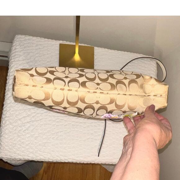 Upcycled Coach Canvas/leather Crossbody Handbag - Picture 4 of 6